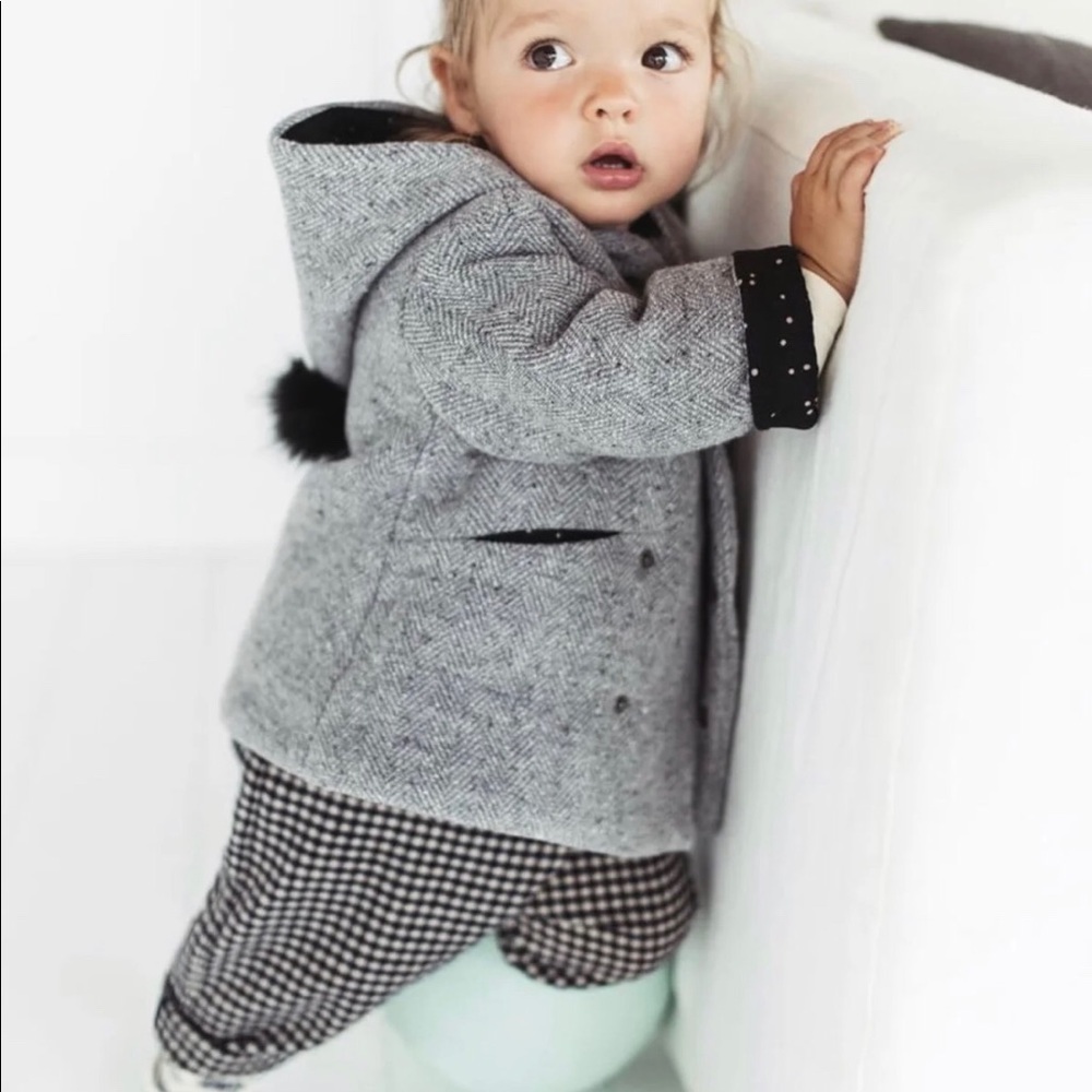 Zara Baby Girl Coat w/ Pom